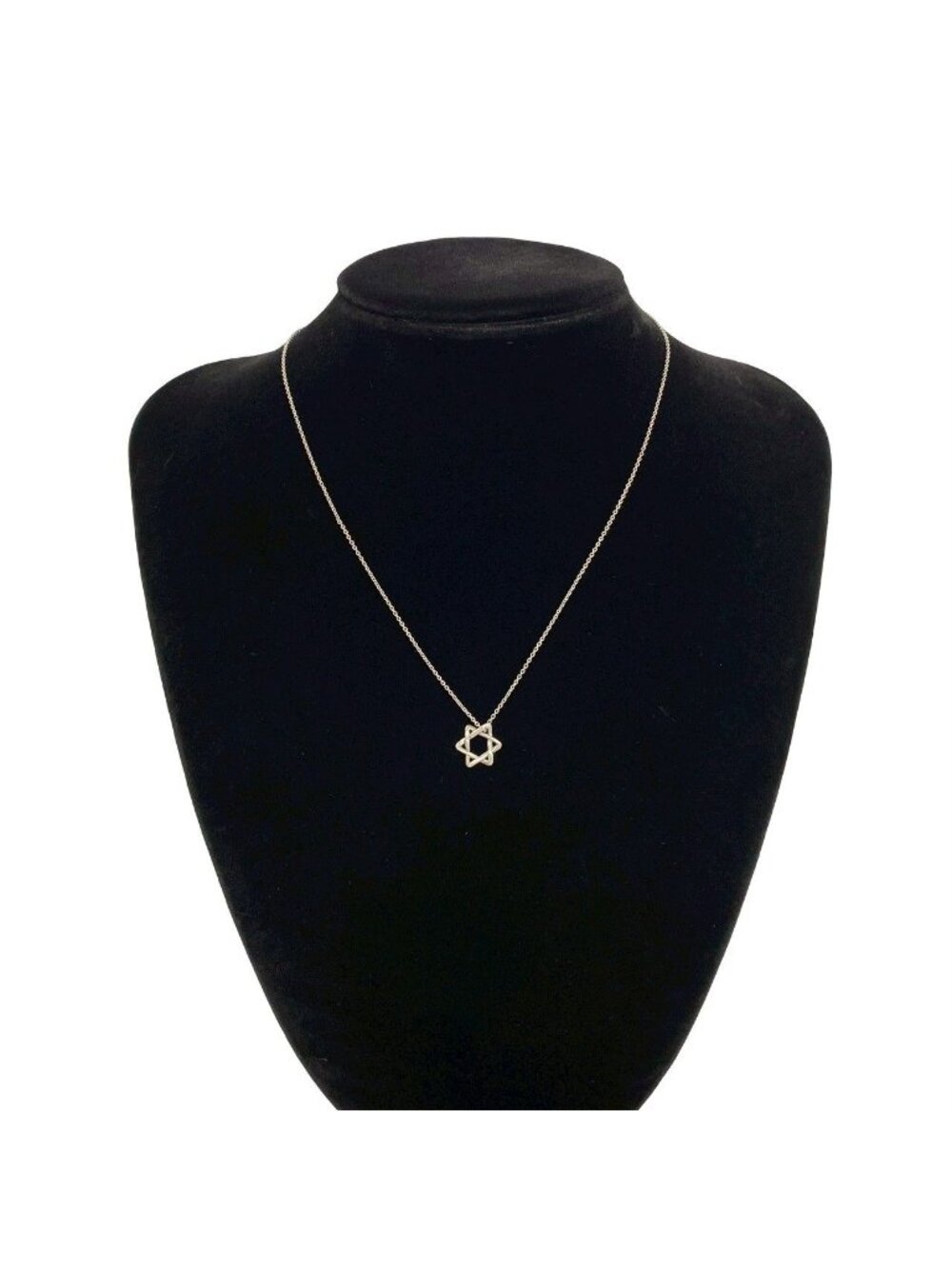 Tiffany & Co Vintage Star of David Necklace 925 Sterling Silver - Picture 2 of 4
